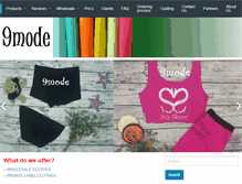 Tablet Screenshot of 9mode-clothing-manufacturer.com